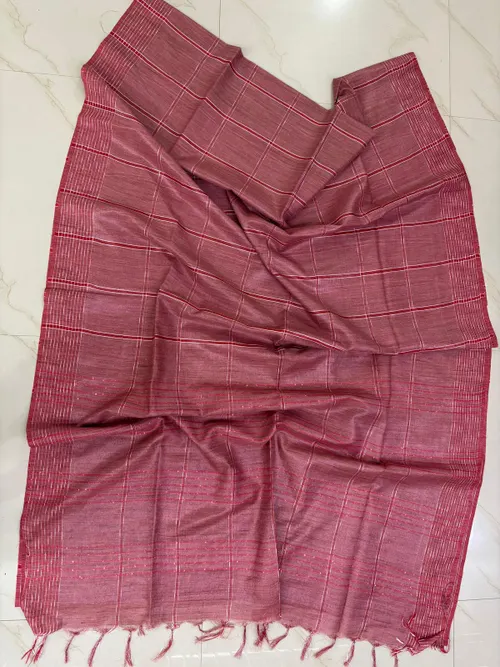 Soft Banswada Tissue Saree with Elegant New Checks & Woven Design
